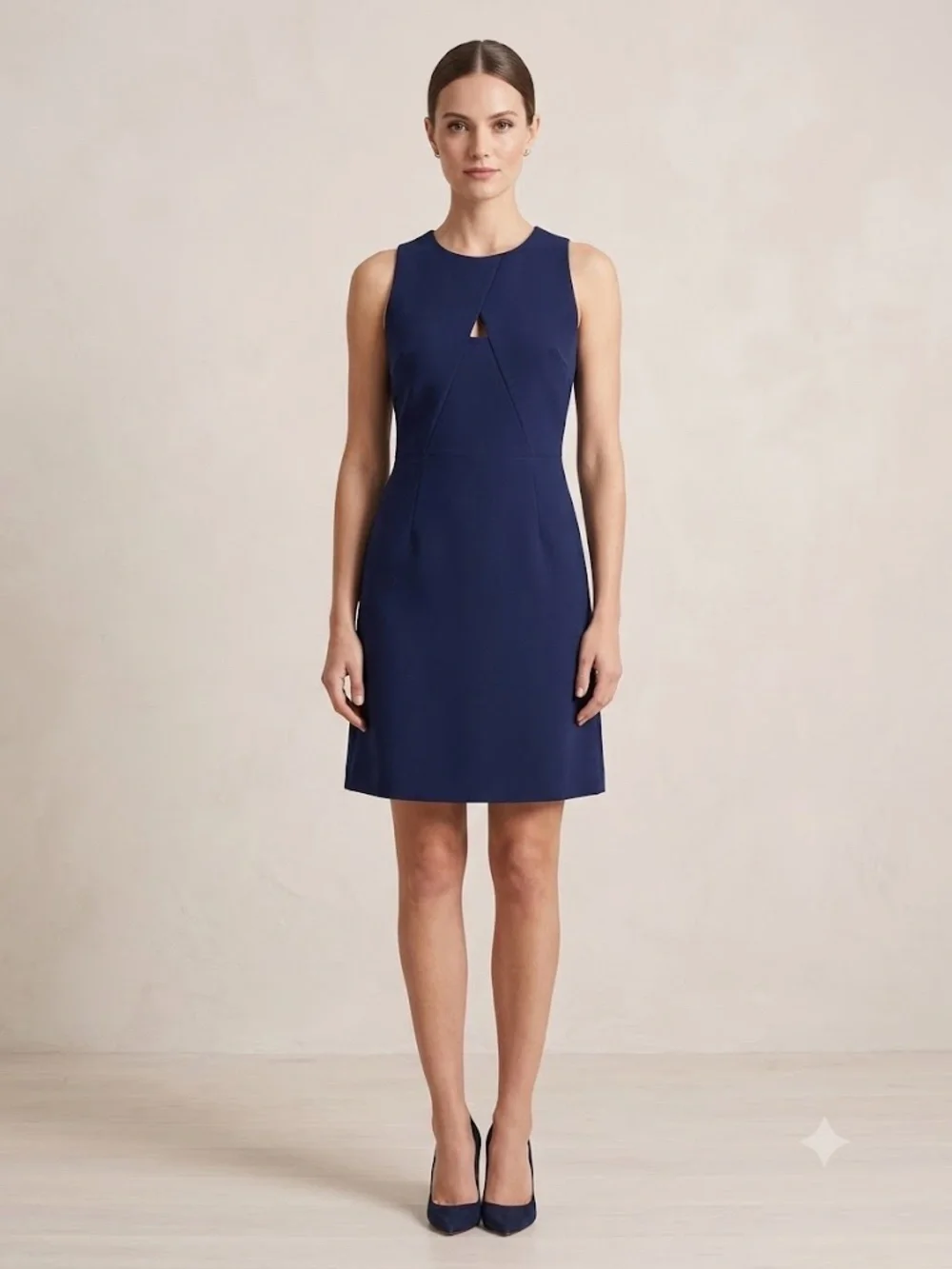 Milly Navy Sleeveless Cutout Tailored Mini Dress Size 8 - Picture 1 of 4